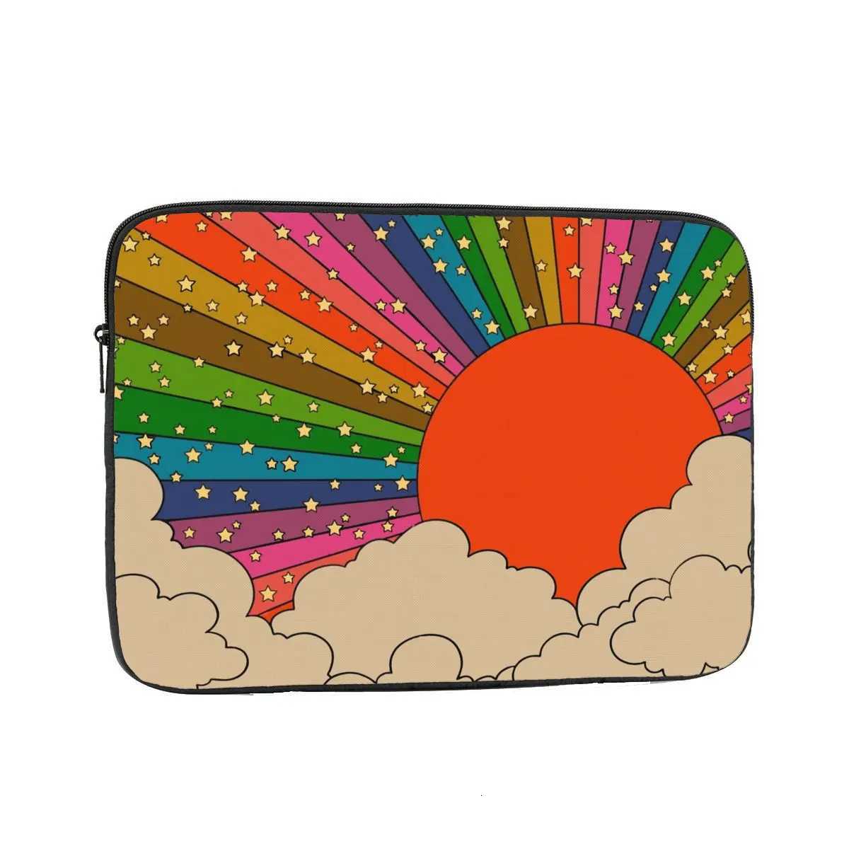 Shockproof Case 12 13 15 17 Inch Rainbow 70s Vintage Sun Laptop Sleeve Case for Macbook Air Pro INS Retro Notebook Bag CaseW251015
