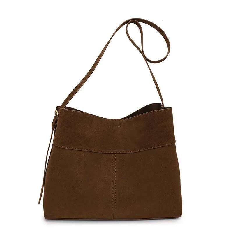 Fashion Faux Suede Bucket High Quality Shoulder Bag Designer Crossbody For Women Pleated Drawstring Bags Handbags Chic Suotong251016 Suotong251016 Suo