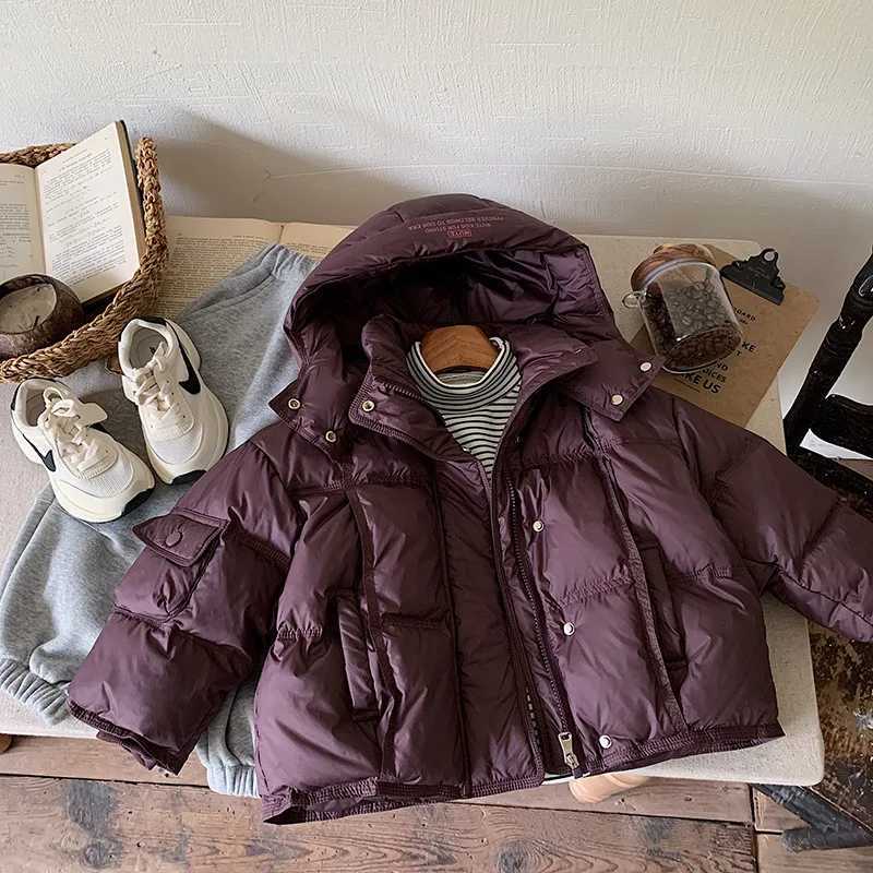 Childrens Down Jacket Winter New Thickened Boys AllMatch Casual Hooded CoatT251016