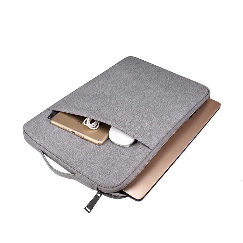 Side Carry Laptop Bag with Front Bag for iPad 131415 inch Notebook Case for Macbook Computer Handbag Laptop Sleeve BriefcaseW251015