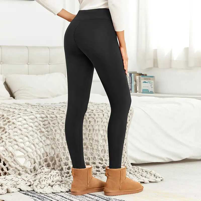 CHRLEISURE Women Winter Warm Thicken Leggings Fleece Pants Female Thermal Leggings Thick Tights Sexy Hight Wasit StretchyT251016