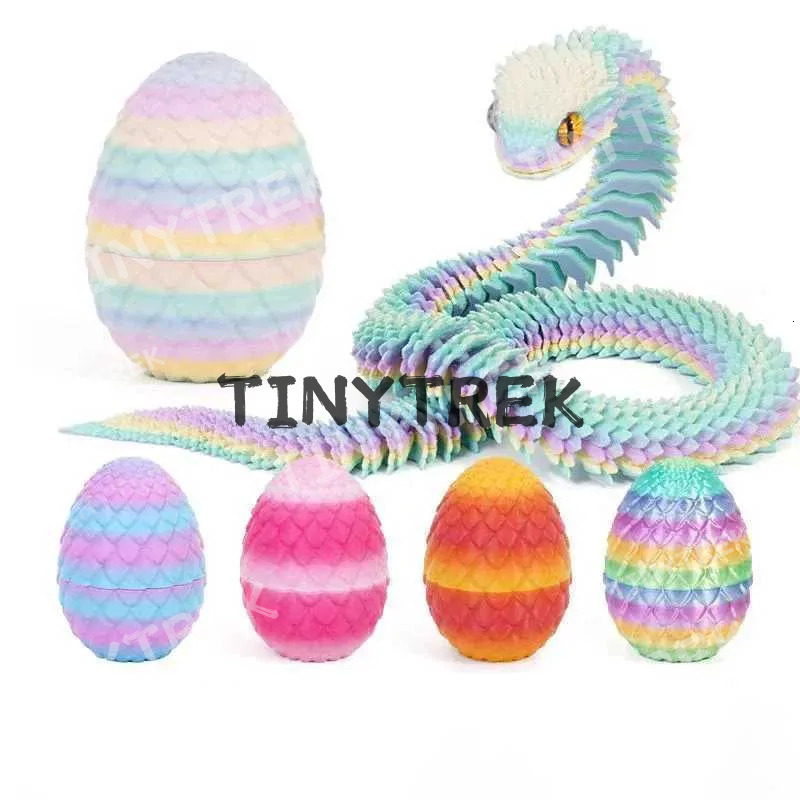3D Printed Dwe76 Gift Action Figure Creative Stress Relief Figurine Snake Egg Toys Desk Accessories Anime Figures Activi Doll Toy Y250609