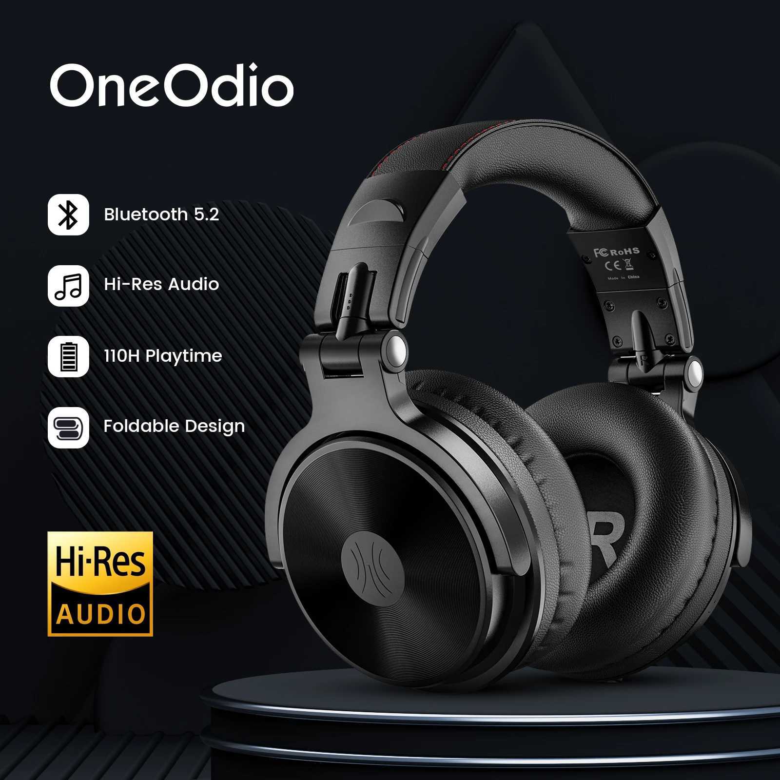 Oneodio 52 Headset Wireless Headphones With Microphone 110Hrs Foldable Over Ear Earphones For Mobile Phone PC Sports Z251015