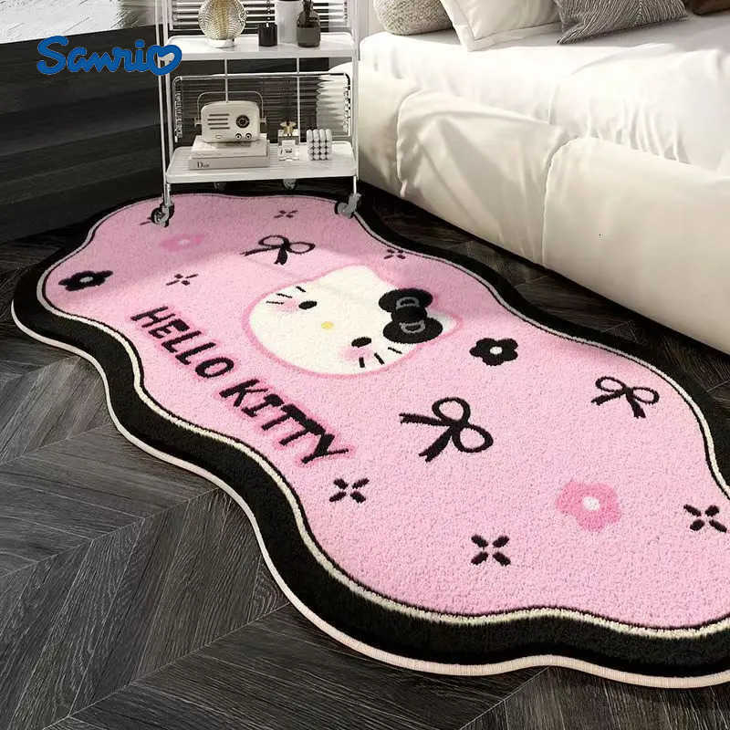 Sanrio Hot Hello Kitty Carpet Foot Mat Bedroom Floor Mat 12050Cm Room Bedroom Living Room Decoration Household Kawaii Anime New L2510161