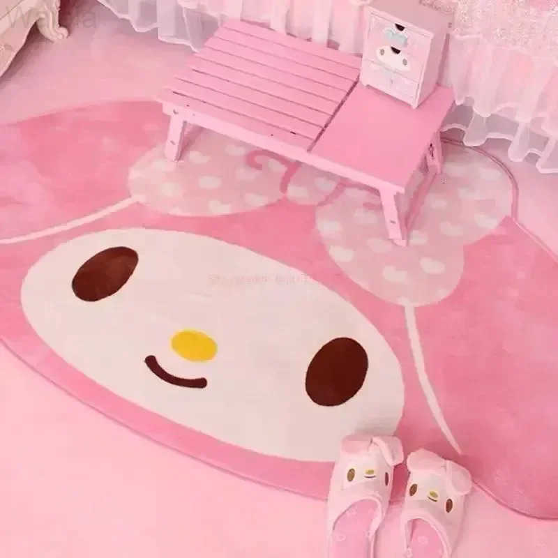 Sanrio Saniro My Melody Carpet Kawaii Home Soft Fur Rugs Girls Bedroom Living Room Floor Mat Doormat Decoration Cartoon Gift L251016