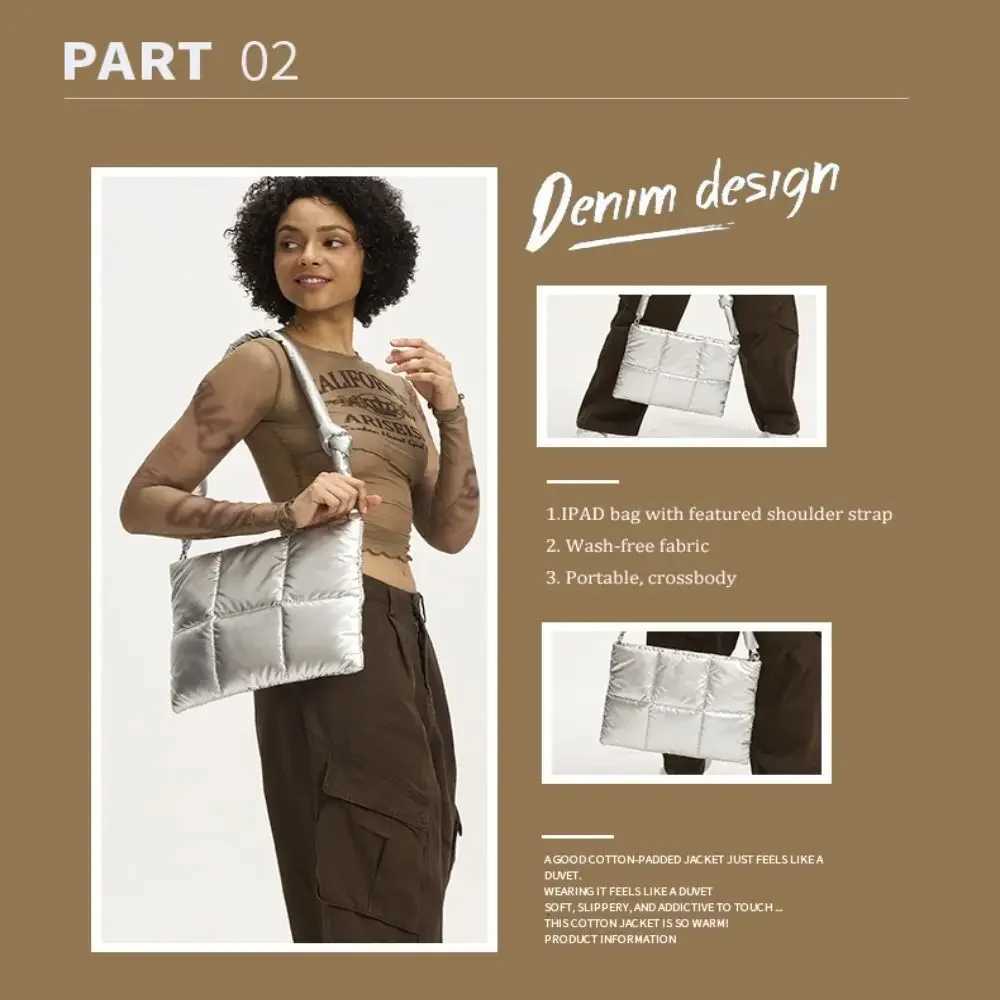 Fashion Trendy Puffy Cotton Laptop Bag Waterproof 14 Inch Laptop Sleeve with Shoulder Strap Shockproof for MacBookLenovoHuaweiW251015