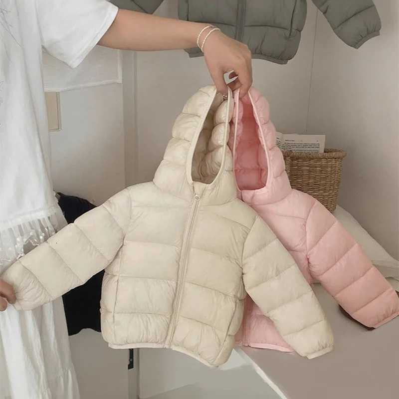 Children Hooded Light Down Cottonpadded Jacket 2025 Autumn Winter Boys Girls Warm Jackets Coats Outerwear Baby Toddler ClothesT251016