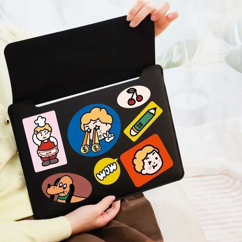 Cartoon Laptop Sleeve Korean Fashion Cute Liner Sleeve for Laptop Full Size Macbook Sleeve PUW251015