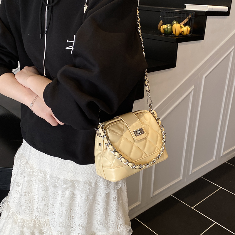 2025 Luxury Designer Women's Handbag, Quilted Pattern with Chain Strap, Elegant Top-Handle & Crossbody Bag Free Shipping