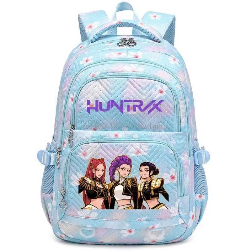 Kpop Demon Hunters Backpack Cartoon Rumi Mira Zoey HUNTRX Saja Boys Print Schoolbag Large Capacity Student School Bas for GirlsW251015
