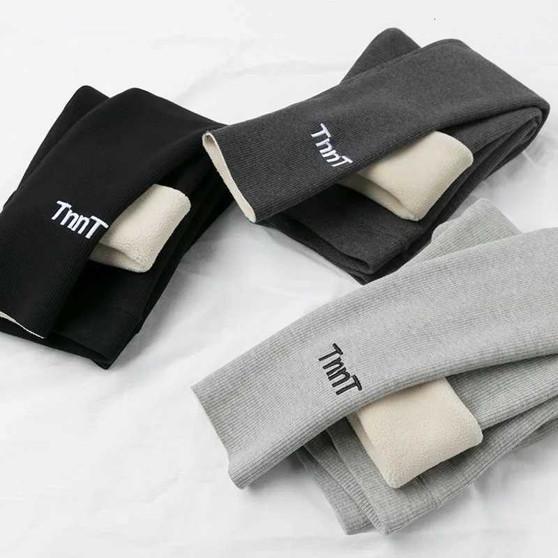 Wool Fleece Long Pants Womens Plush 2025 Autumn And Winter New Korean Students Skinny Tights Thermal Sports Leggings For WomenT251016