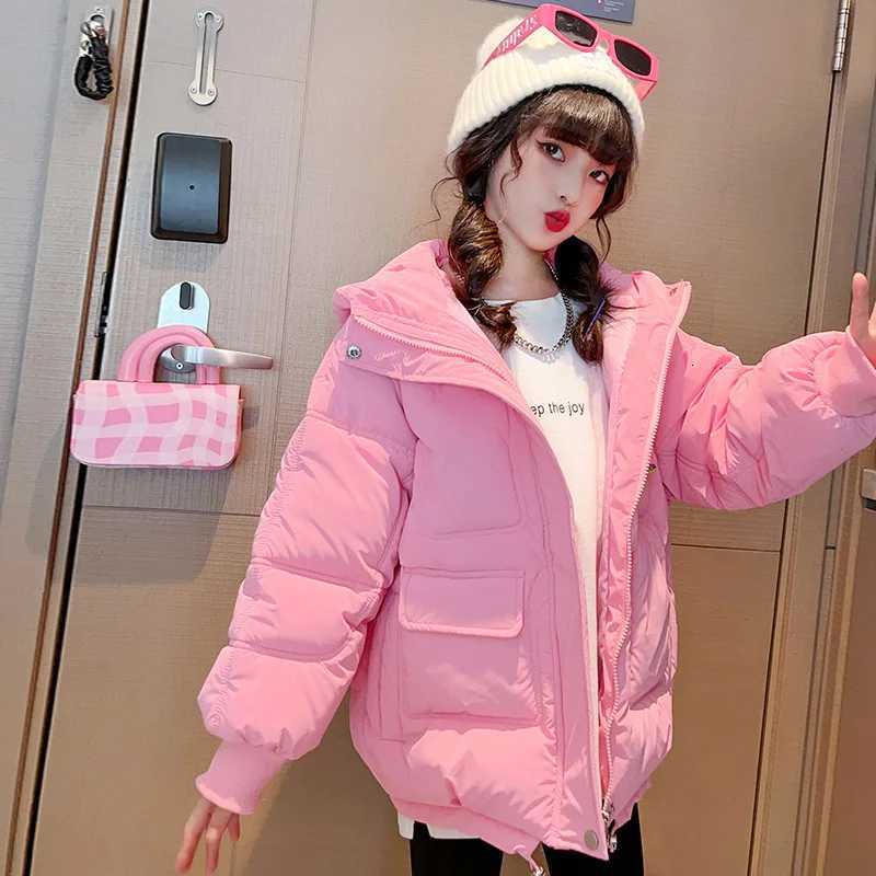 Girls Coat Jacket Cotton OuterwearWindbreak 2023 Pink Thicken Velvet Winter Warm Plus Size Childrens ClothingT251016