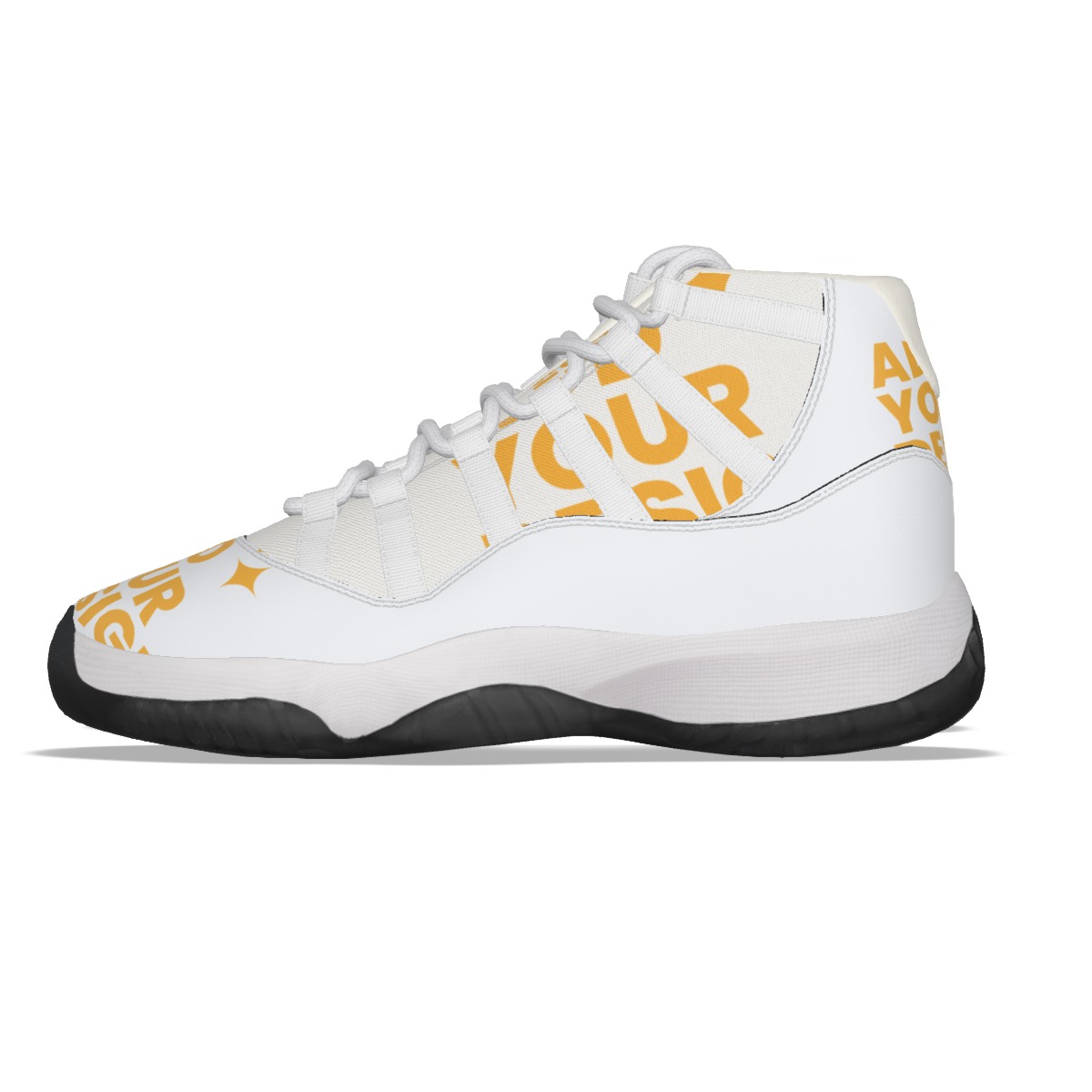 DHgatepod Men's High Top Basketball Shoes | PU & Canvas Upper | Non-Slip Rubber Sole | All Season Sports & Casual Wear