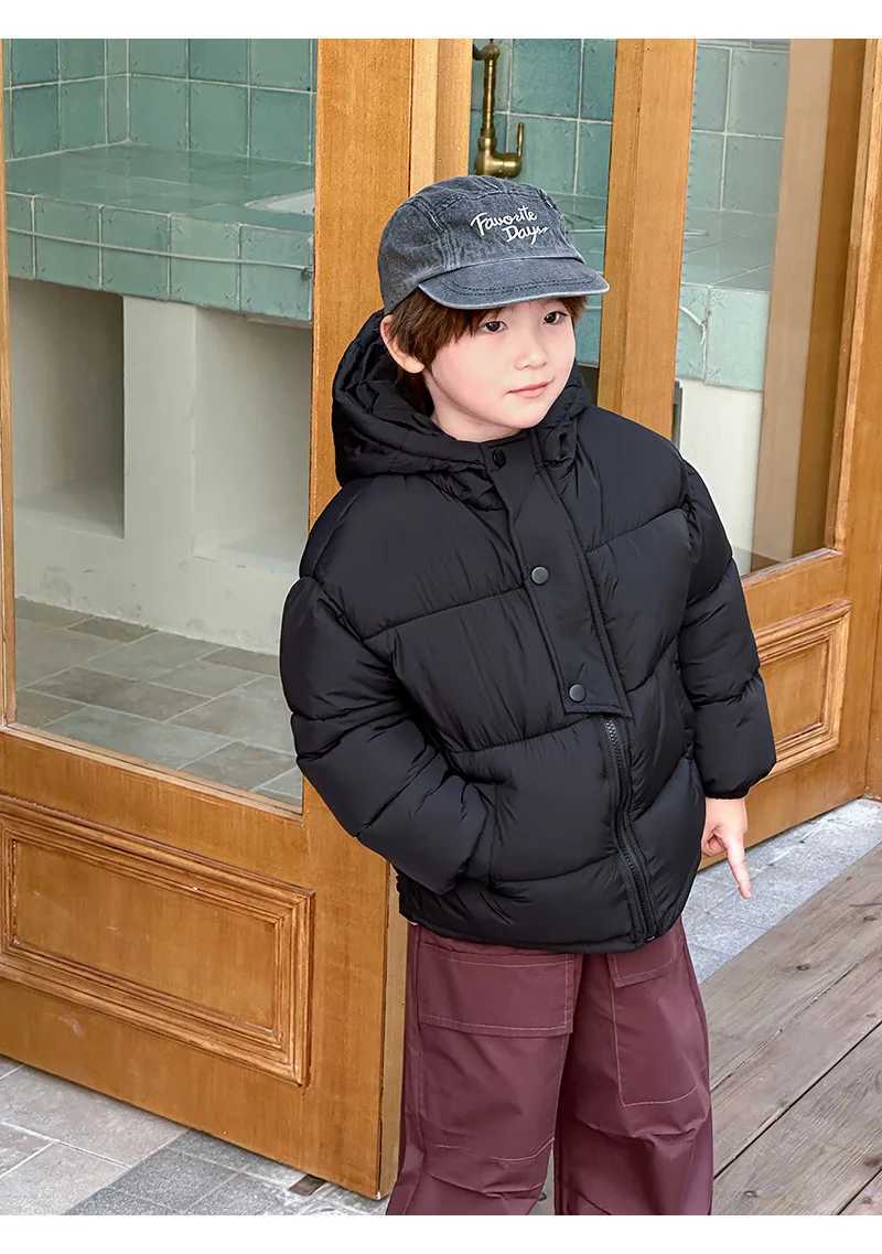 Childrens cotton clothing short down cotton jacket winter 2024 new childrens jacket thickened Zhongda children 310 years oldT251016