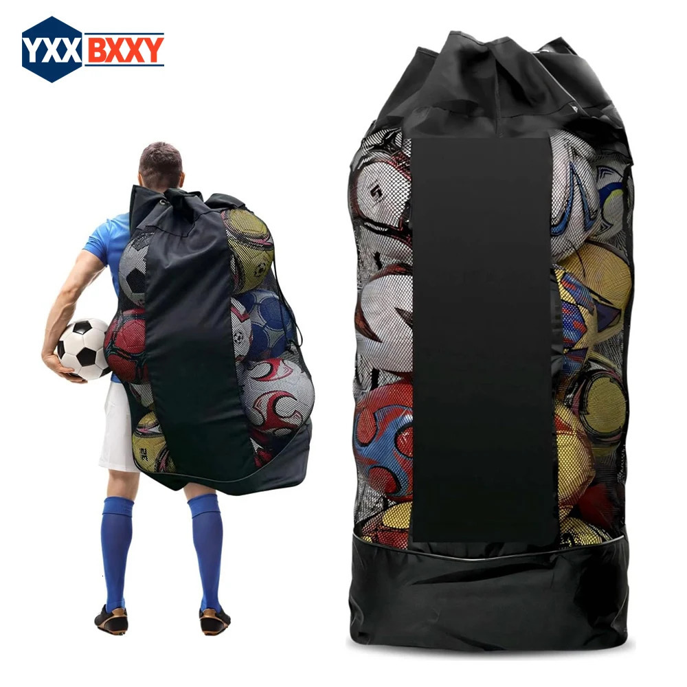 1PCS Heavy Duty Sports Ball Bag Thickened Mesh Drawstring Bag for Basketball Volleyball Baseball Soccer Swimming Gear 251015