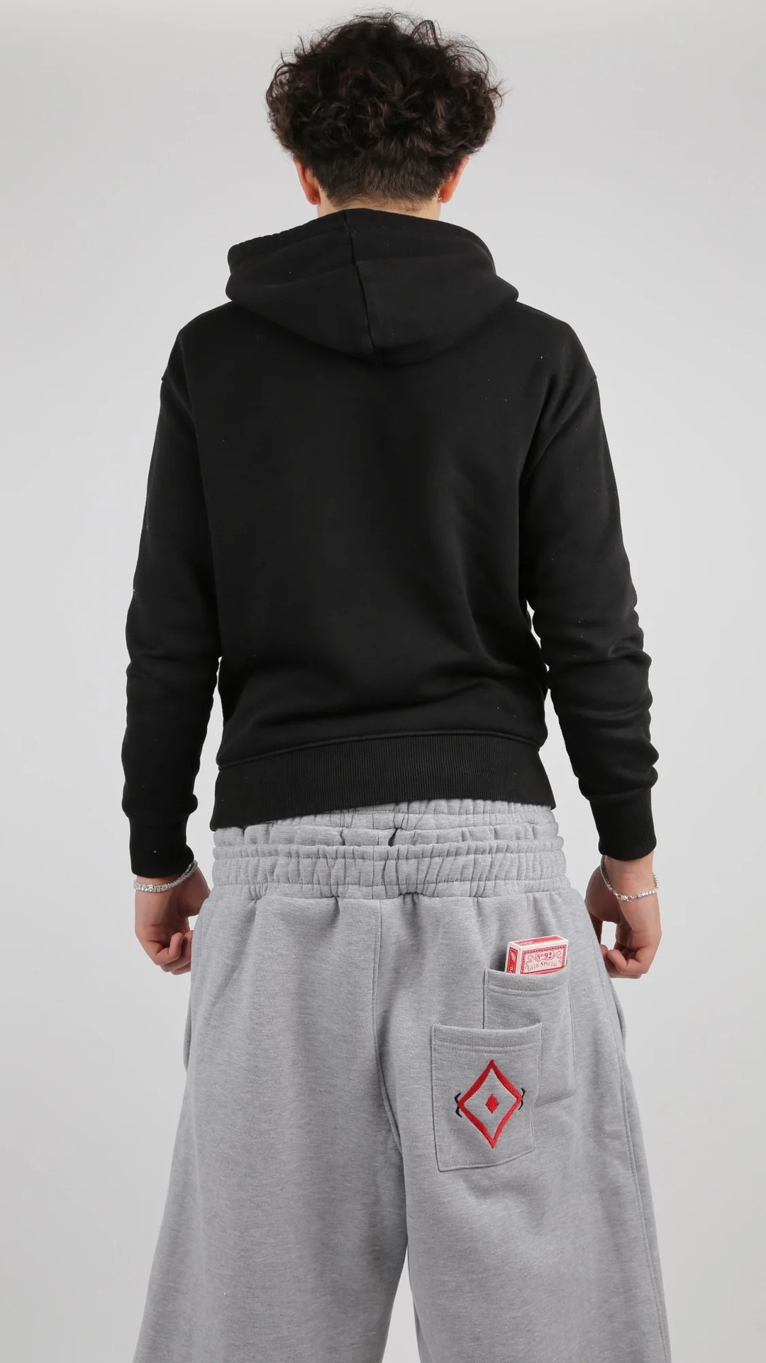 Men's Pants Y2K Double Waist Jogger Men Poker Embroidery Pattern Sagging Street Hip Hop Gym Sportwear Unisex Baggy Sweatpants