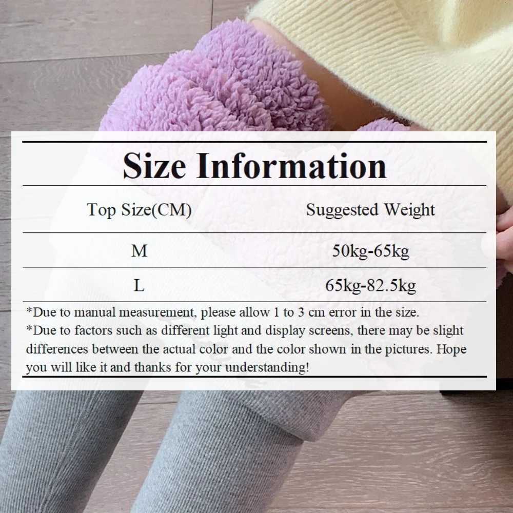 Cusual Autumn Winter Women Leggings Thickened Slim Fit Long Pants No Linting No Pilling Purple Fleece PantsT251016