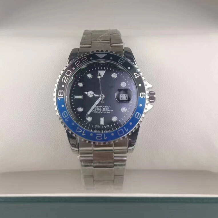 Coke Black Basketball Ring Submariner Water Ghost Solid Steel Band Luminous Waterproof Seiko GMT-Master Movement Watch