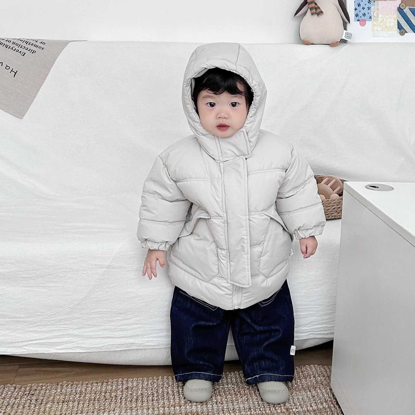 2025 Childrens Winter Cotton Jacket Warm Hooded Coat Boys And Girls Old Thick Fashion Childrens ClothingT251016