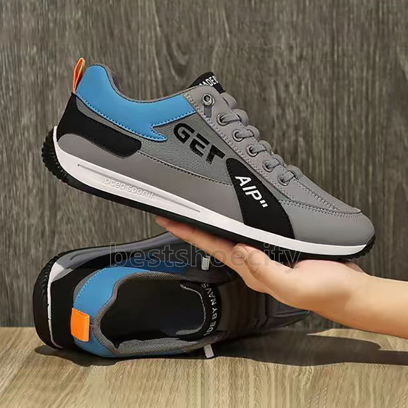 Retro Designer running shoes Training mens trainers Classic Black white grey comfort Outdoor Durable Slip-on sneakers size 39-44