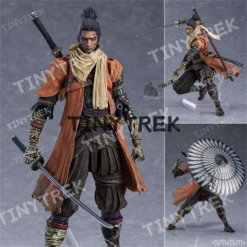 Mascot Costumes Figma 483-Dx Game Figure Dwe76 Action Figures Sekiro Sword Shadows Die Twice Model Toys Cool Doll Decor