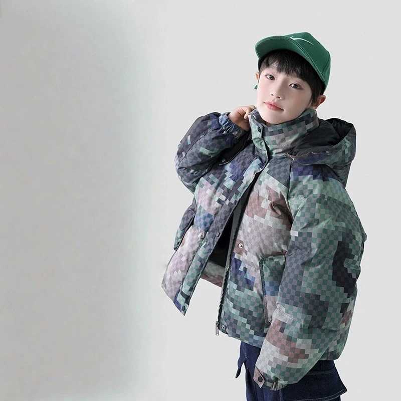 Boys Jacket Autumn Winter Childrens Cotton Coat Fashion Camouflage Jacket Warm Graphene Hooded Boys Clothes RM109T251016