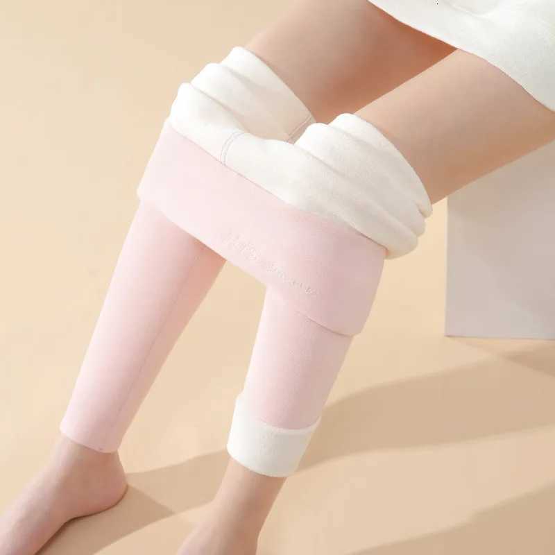 High Waist Thickened Trousers Women Fashion Letter Print Fleece Lined Warm Leggings Woman Winter High Spandex Soft Leggings LadyT251016