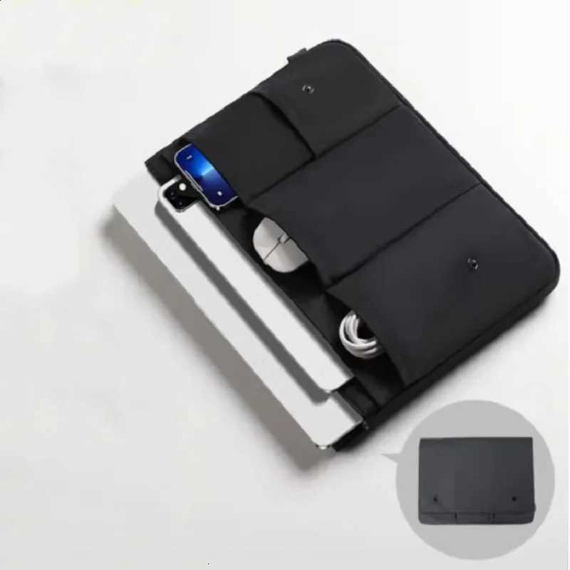 Laptop Sleeve with Multiple Compartments Shockproof Handheld Storage Bag Waterproof Flap Computer Bag for Pro 13 15 16 InchesW251015