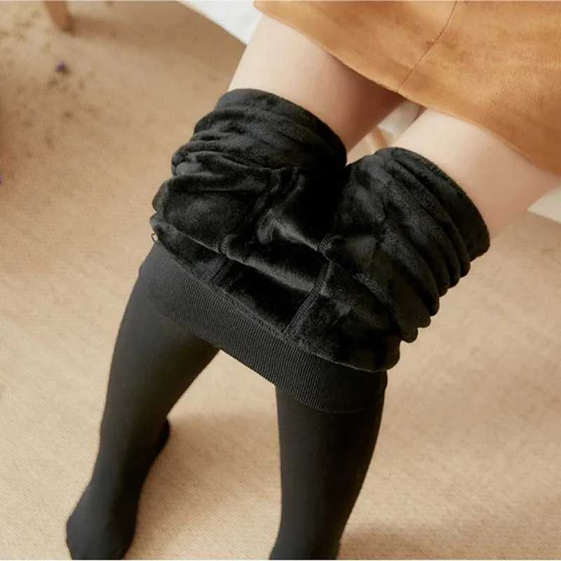 Women Fleece Pantyhose Sexy Black Warm Winter Leggings Stockings High Waist Elastic Slim Thick Velvet Tights WomenT251016