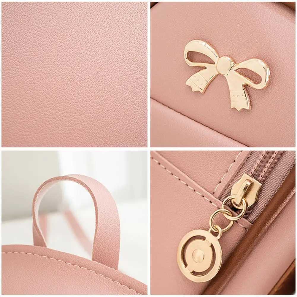 Women Mini Small Backpack Fashion Solid Color Zipper Women Shoulder Bag Large Capacity PU Leather Travel RucksackT251016
