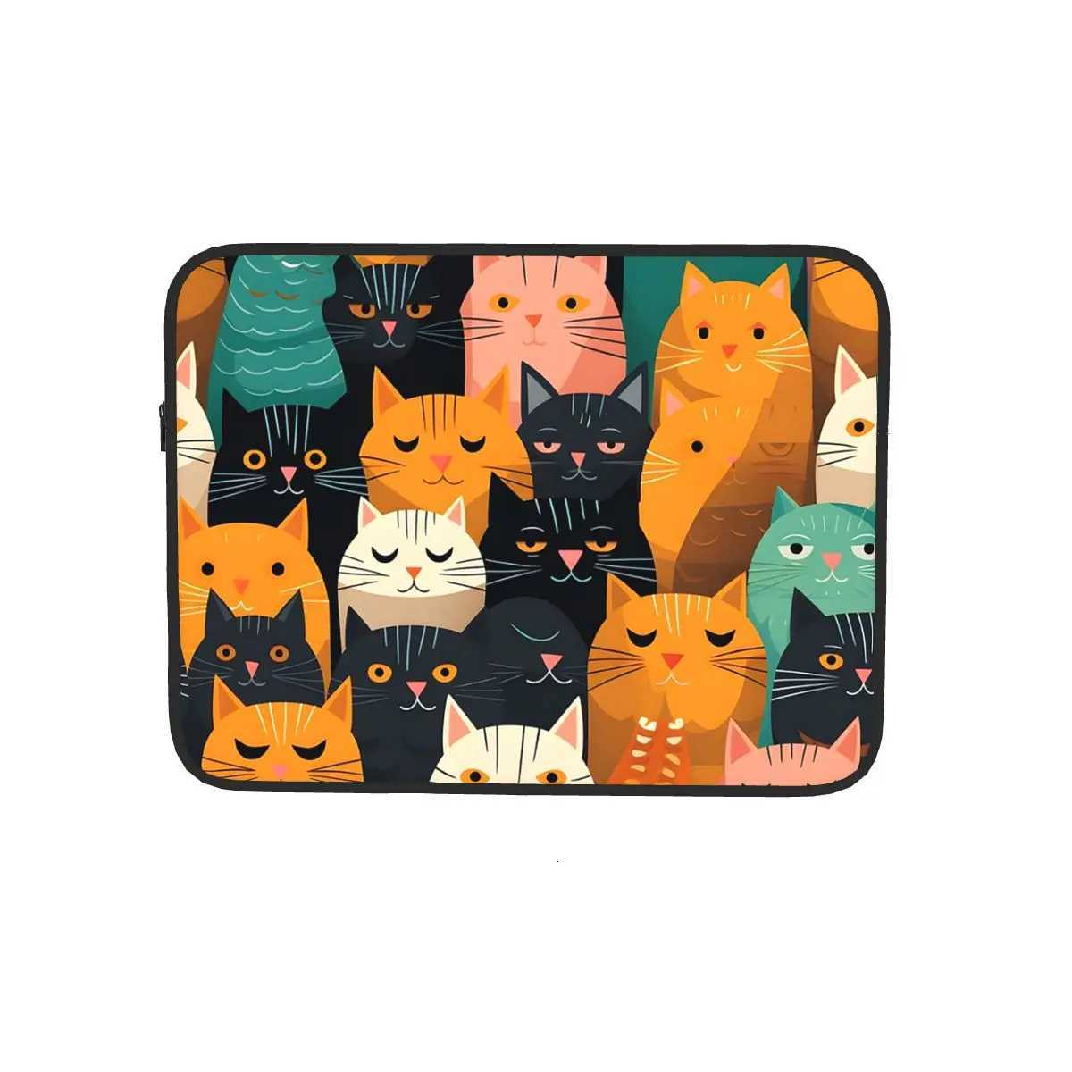 Case Colorful Cat Silhouettes Notebook Laptop Bag Case Pouch 10 12 13 15 17 Inch For Macbook Air Pro Tablet Shockproof Case BagW251015