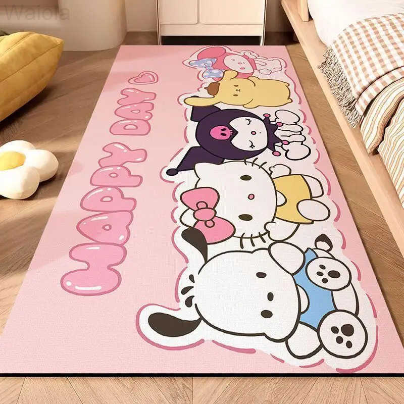 Sanrio Hot Hello Kitty Carpet Foot Mat Bedroom Floor Mat 12050Cm Room Bedroom Living Room Decoration Household Kawaii Anime New L251016
