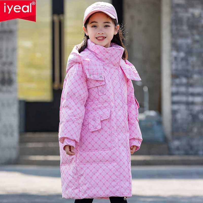 IYEAL Kids Fashion coat for girl Children parka 512Years Winter Childrens Down Jacket for Girls Thicken Girl Snowsuit CoatT251016
