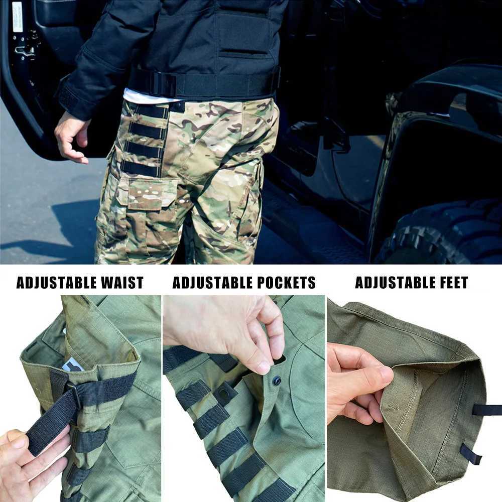 Field Combat Tactical Pants Mens Multipocket Multicam Camouflage Training Work Trousers Outdoor Hunting Hiking Cargo Pants J251103