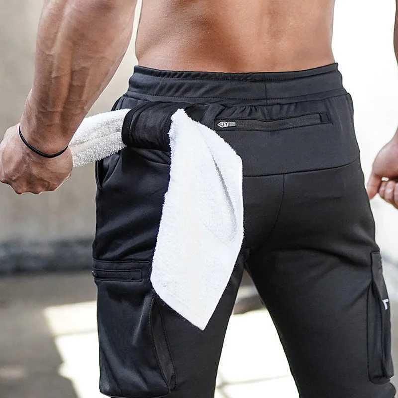 Mens Gym Fitness MultiPocket Workout Training Pants Cotton Jogging Sweatpants Camouflage Men Fashion Training Trousers J251203