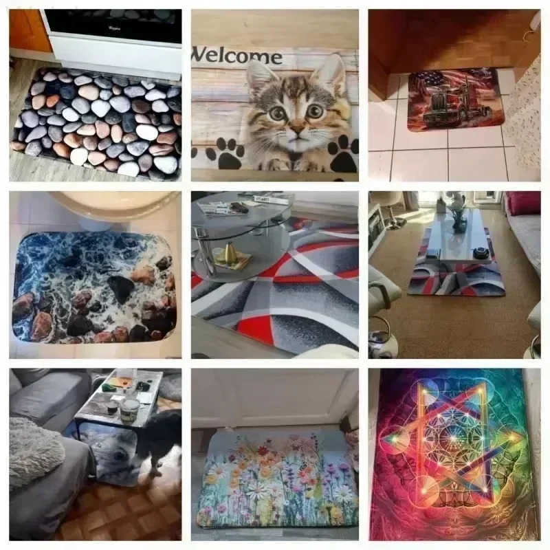 Sanrio Kuromi Floor Mat Bathroom Bedroom Kitchen Entrance Rug Non Slip Machine Washine Cute Girl Home Decor Carpet L251016