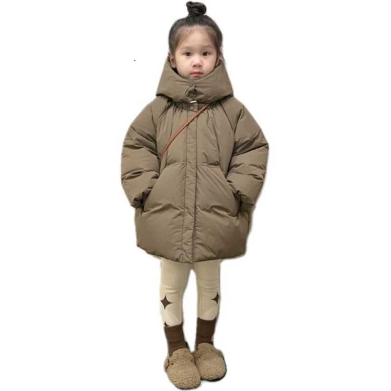 Girls Down Coat Jacket CottonWindbreak Snowsuit 2025 Khaki Warm Thicken Winter Parka OuterwearChildrens ClothingT251016