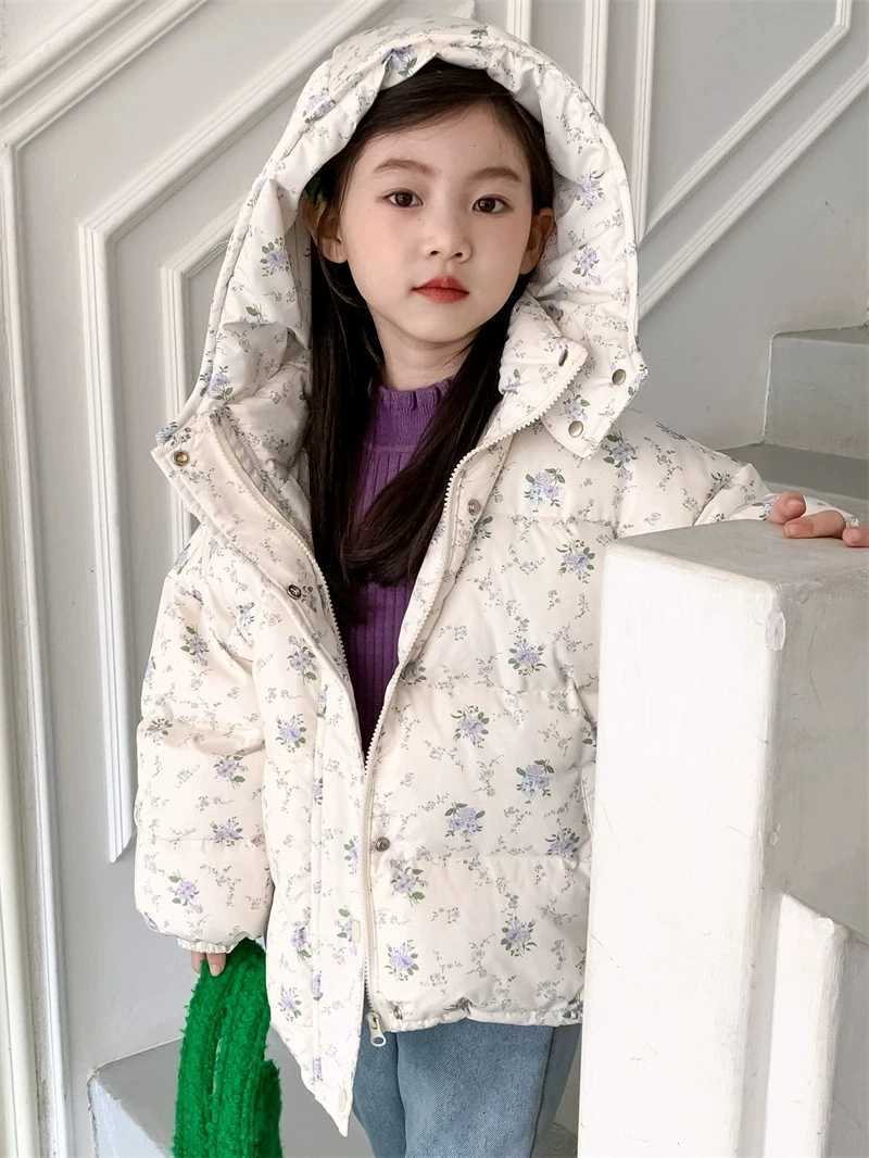 Fashion Baby Girls Winter Clothes Thick Warm Floral Cotton Kids Coat Children Princess Padded Jacket XMP503T251016