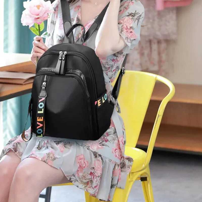 Fashionable Oxford Cloth Backpack Lightweight Diagonal Span Large Capacity Travel Bag College Style BackpackT251016