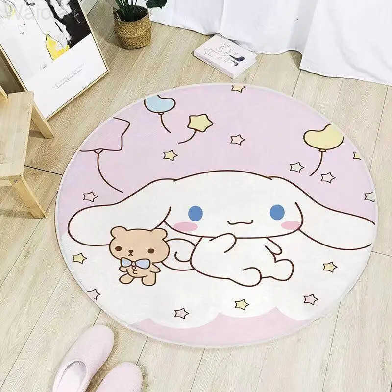 Sanrio Hot Cinnamoroll Bathroom Doormat Foot Mat Carpet Rotundity Kitchen Living Room Decoration Household 6060Cm Kawaii Anime L251016