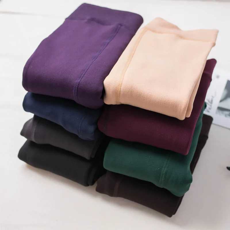 Women Autumn Winter Leggings Plus Velvet Women Leggings High Waist Thick Velvet Pants Stretchy Large Size Warm Leggings 8 ColorsT251016