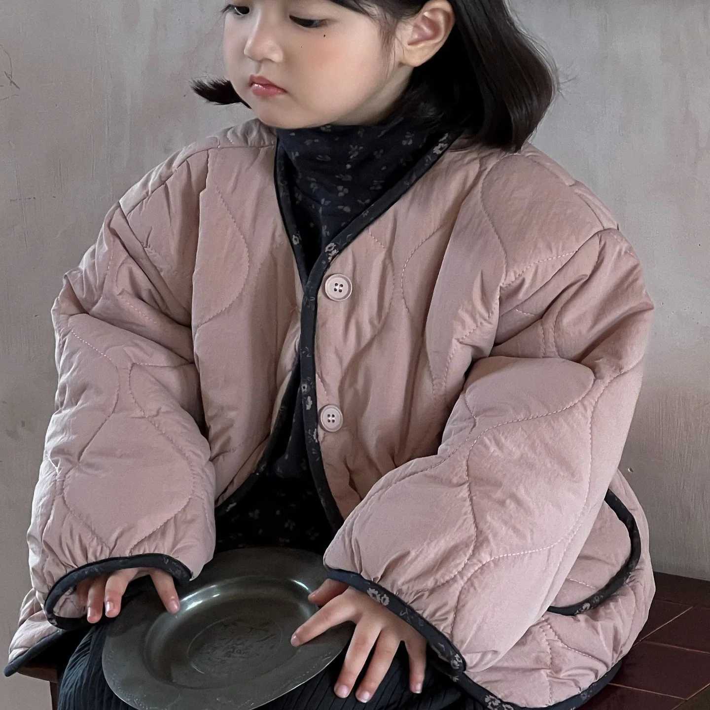 Cotton Coat Autumn and Winter Korean Cute Casual Fashion Allmatch Sweet Round Neck Cotton Coat Girls ClothesT251016