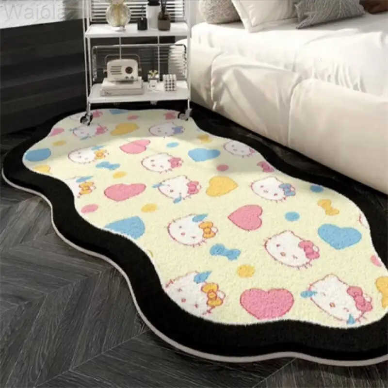 Sanrio Hot Hello Kitty Carpet Doormat Foot Mat Living Room Bedroom Bedside Household Decoration 50160Cm Kawaii Anime New Style L251016