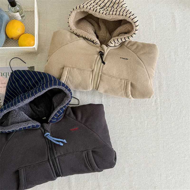 2025 Kids Winter Coat Boys Girls Hooded Cotton Jacket Korean Style Thick Warm Padded Jacket for Children 18 YearsT251016