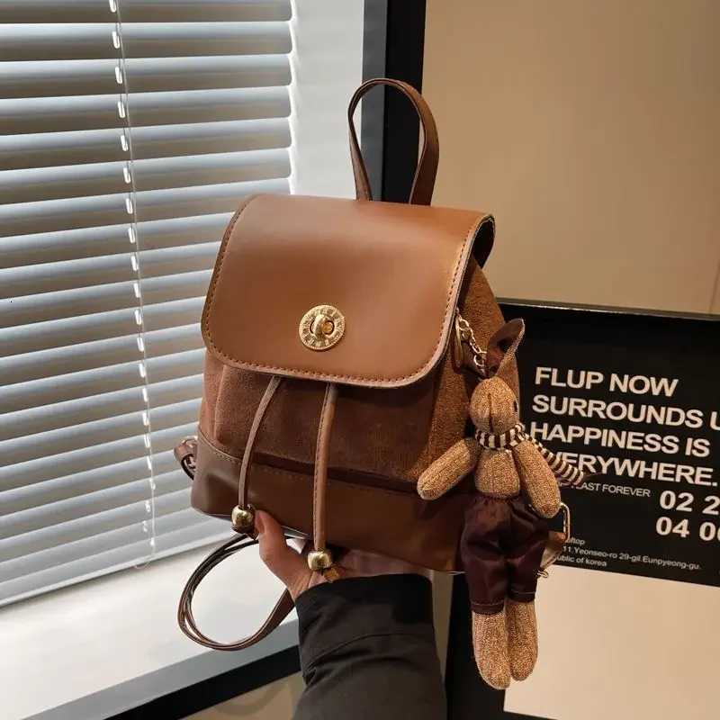 Fashionable Oil Painting Light Shadow Bucket Bag Womens Mini Backpack Single Shoulder Retro Handbag Korean Style Hot Sale Of ThT251016