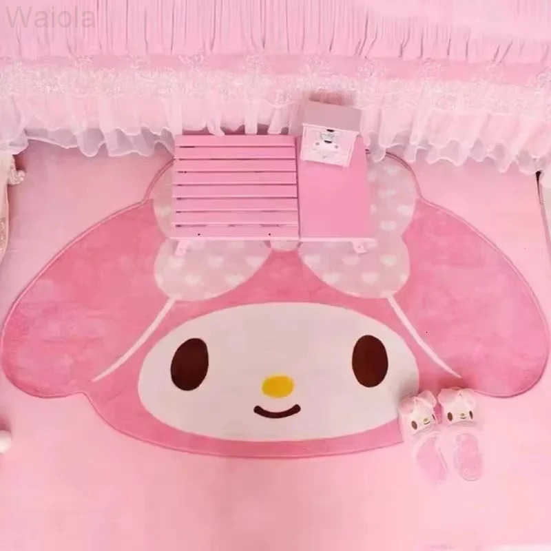 Sanrio My Melody Girls Bedroom Decorative Carpet Pashmina Floor Mat Bedside Blanket Dressing Table Cushion Gift for Bedroom Decor L251016