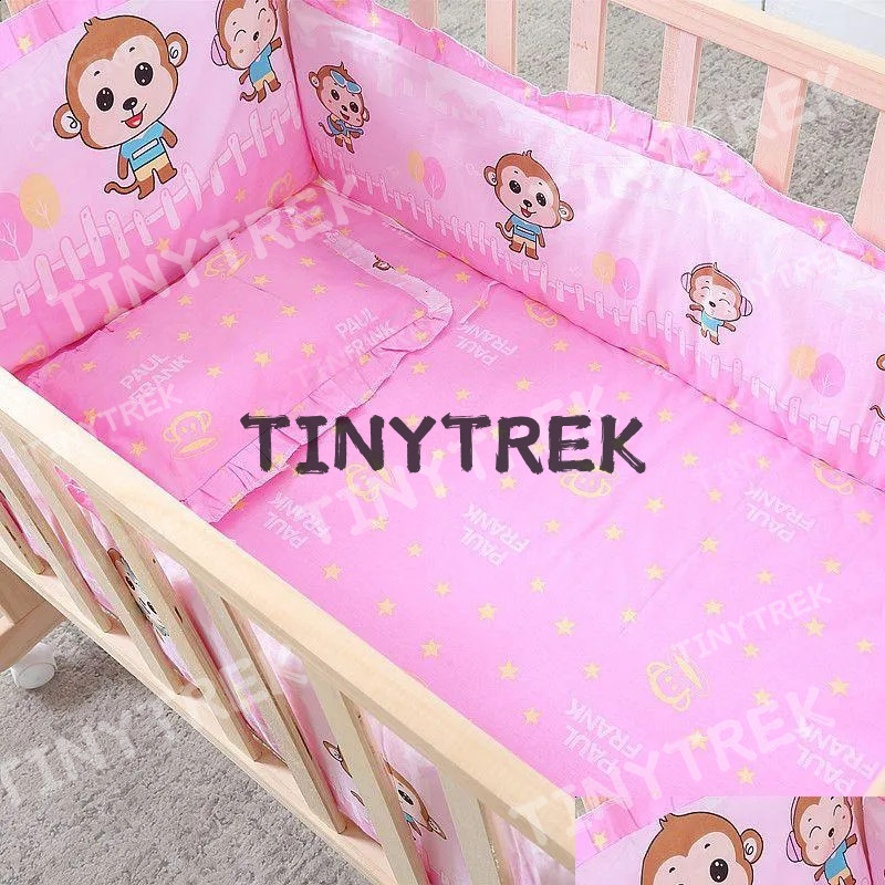 Bedding Sets 5Pcs Baby Set Born Pure Cotton Bed Circumference Mattress Pillow Kit Infant Cartoon Pattern Crib Surround Cot Fence Dwe76 230 Ote9t