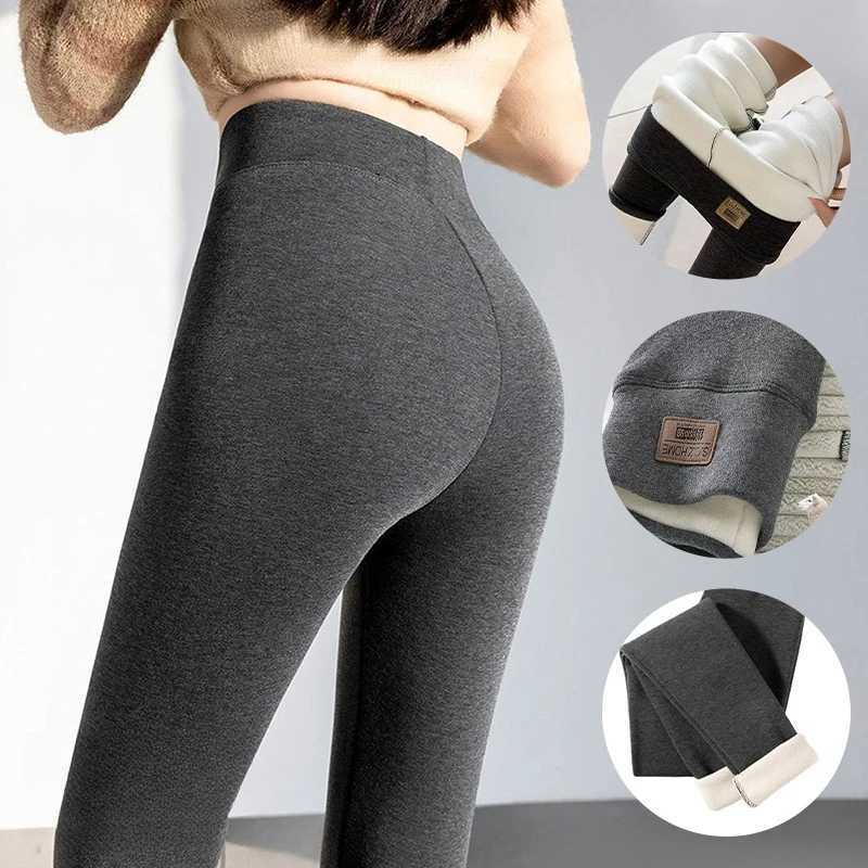 Winter Warm Fleece Lined Leggings for Women Butt Lift High Waist Thermal Pants Solid Comfortable Stretchy Leggins Velvet TightsT251016