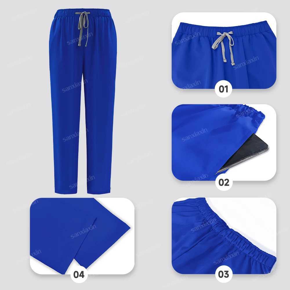 Black Workwear SPA Beauty Clothes Medical Uniforms Woman Men Dentist Veterinary Clinic Work Clothes Surgical Uniforms Scrubs Set X2510161