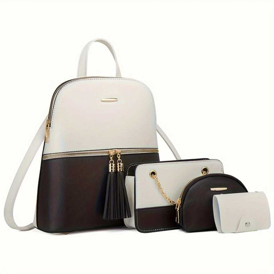 4Pcs Womens fashion backpack a large capacity Womens shoulder bag crossbody bag a newly designed Womens bag setT251016